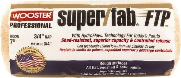 Wooster Brush - 1/2" Nap, 7" Wide Paint Roller - Semi-Rough to Rough Texture, Knitted - Industrial Tool & Supply