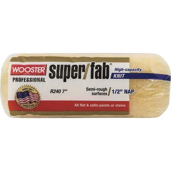 Wooster Brush - 1/2" Nap, 7" Wide Paint Roller - Semi-Rough Texture, Knitted - Industrial Tool & Supply