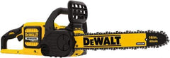 DeWALT - 60 Volt, 15 m/sec, Battery Powered Chainsaw - 16" Guide Bar Length, 7,500 RPM, 3/8" Chain Pitch, 0.043 Chain Gauge - Industrial Tool & Supply