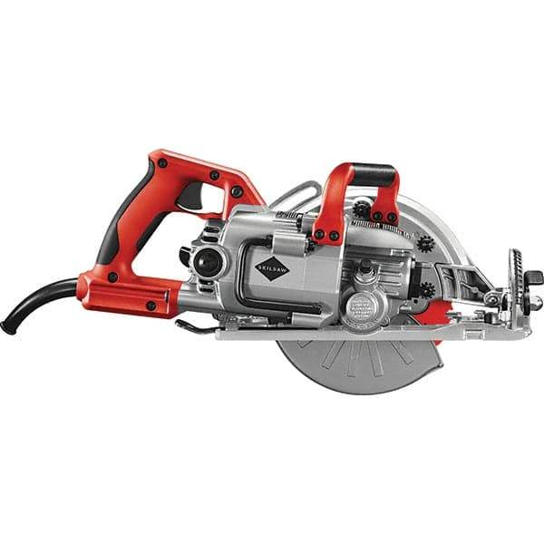 Skilsaw - 15 Amps, 7-1/4" Blade Diam, 5,300 RPM, Electric Circular Saw - 120 Volts, 8' Cord Length, 5/8" Arbor Hole, Left Blade - Industrial Tool & Supply