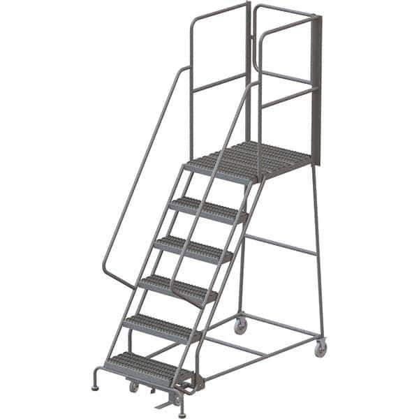 TRI-ARC - Rolling & Wall Mounted Ladders & Platforms Type: Rolling Warehouse Ladder Style: Rolling Platform Ladder - Industrial Tool & Supply