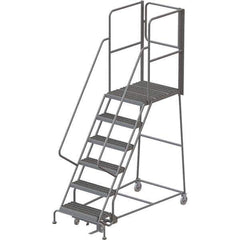 TRI-ARC - Rolling & Wall Mounted Ladders & Platforms Type: Rolling Warehouse Ladder Style: Rolling Platform Ladder - Industrial Tool & Supply