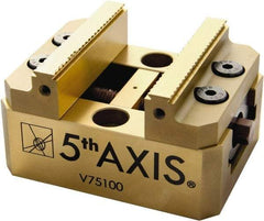 5th Axis - 3" Jaw Width, 56mm High x 4" Long x 3" Wide Vise - For Use with 5 Axis Workholding Systems - Industrial Tool & Supply