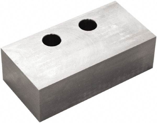 5th Axis - 6" Wide x 2" High x 2.95" Thick, Flat/No Step Vise Jaw - Soft, Aluminum, Manual Jaw, Compatible with V6105M Vises - Industrial Tool & Supply