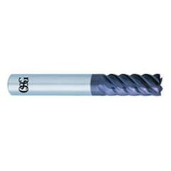 5/8'' Dia. - 4'' OAL - - WXS Coated CBD - 45° Helix HP End Mill - 6 FL - Industrial Tool & Supply