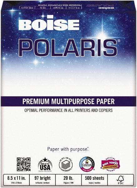 Boise - 2,500 Sheets White Photo Paper - Use with Laser Printers, Inkjet Printers, Copiers - Industrial Tool & Supply
