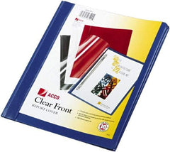 ACCO - 11" Long x 8" Wide Report Cover with Tang/Prong Binding - Blue - Industrial Tool & Supply