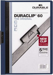DURABLE - 11" Long x 8" Wide Report Cover - Dark Blue - Industrial Tool & Supply