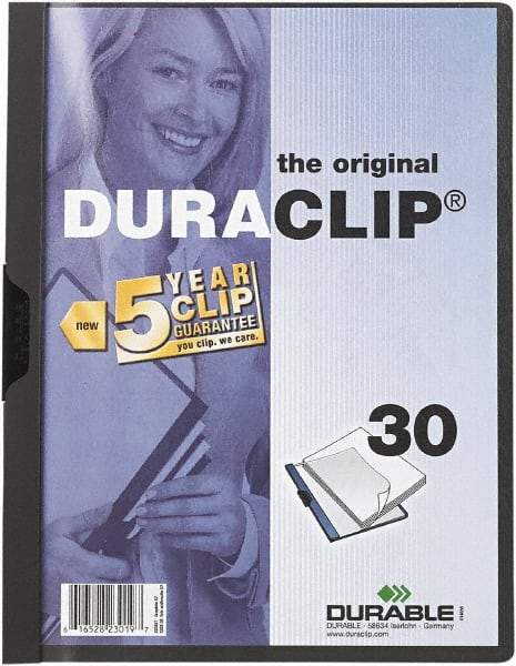 DURABLE - 11" Long x 8" Wide Report Cover - Graphite - Industrial Tool & Supply