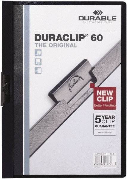 DURABLE - 11" Long x 8" Wide Report Cover - Navy Blue - Industrial Tool & Supply
