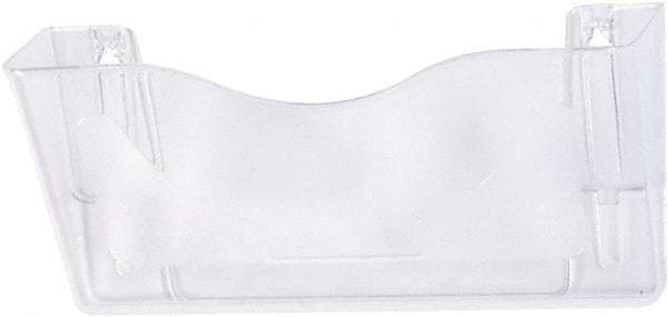 Deflect-o - 15" Wide x 6-5/8" High x 4" Deep Plastic Wall File - 1 Compartment, Clear, 14-3/4" Wide x 6-1/4" High x 3-3/4" Deep Compartment - Industrial Tool & Supply