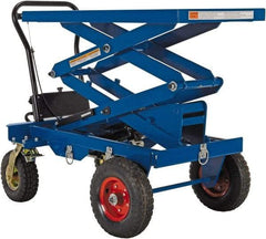 Vestil - 600 Lb Capacity Manual Scissor Elevating Cart - 20-1/2" Platform Length x 40" Platform Width - Industrial Tool & Supply