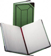 Boorum & Pease - 300 Sheet, 7-5/8 x 12-1/2", Record/Account Book - Green & Red - Industrial Tool & Supply