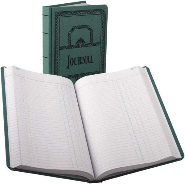 Boorum & Pease - 500 Sheet, 7-5/8 x 12-1/8", Record/Account Book - Blue - Industrial Tool & Supply