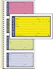 AT-A-GLANCE - 200 Sheet, 5-1/4 x 11", Call Book - Lime - Industrial Tool & Supply