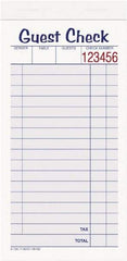 Adams Business Forms - 50 Sheet, 6-7/8 x 3-3/8", Guest Book - White & Canary - Industrial Tool & Supply