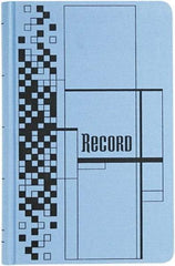 Adams Business Forms - 500 Sheet, 7-5/8 x 12-1/8", Record/Account Book - Blue - Industrial Tool & Supply