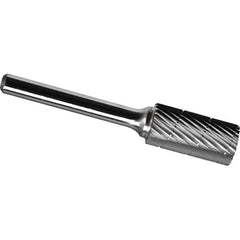 Made in USA - 16mm Cut Diam, 0.2362" Shank Diam, Cylinder Head Chipbreaker Cut Burr - Carbide, 25mm LOC, 70mm OAL - Industrial Tool & Supply