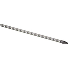 Made in USA - 6mm Cut Diam, 0.2362" Shank Diam, Flame Head Single Cut Burr - Carbide, 12.7mm LOC, 160mm OAL - Industrial Tool & Supply