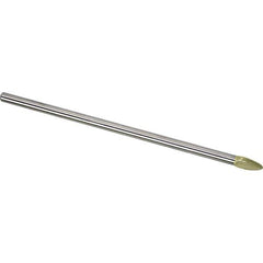 Made in USA - 6mm Cut Diam, 0.2362" Shank Diam, Flame Head Single Cut Burr - Carbide, 12.7mm LOC, 160mm OAL - Industrial Tool & Supply