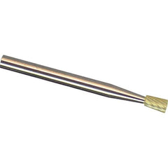 Made in USA - 1/4" Cut Diam, 1/4" Shank Diam, Inverted Cone Head Aluma Cut Burr - Carbide, 5/16" LOC, 2" OAL - Industrial Tool & Supply