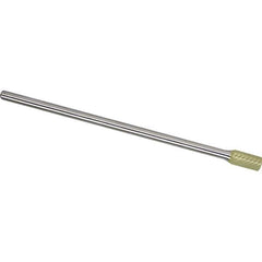 Made in USA - 5/8" Cut Diam, 1/4" Shank Diam, Cylinder Head Aluma Cut Burr - Carbide, 1" LOC, 7" OAL - Industrial Tool & Supply