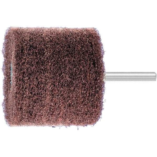 PFERD - 2-3/8" Diam x 2" Face Width, Aluminum Oxide Nonwoven Mounted Flap Wheel - 1/4" Shank Mount, 180 Grit, 10,000 Max RPM - Industrial Tool & Supply