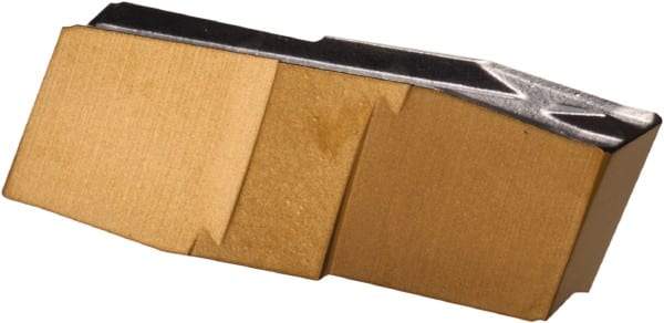 Iscar - 300020GIP E Grade IC830, 3mm Cutting Width Carbide Grooving Insert - 1.8mm Max Depth of Cut, Neutral, 0.2mm Corner Radius, TiAlN Finish - Industrial Tool & Supply