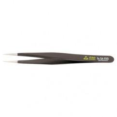 3C SA FINE ROUNDED SHORTER TWEEZERS - Industrial Tool & Supply