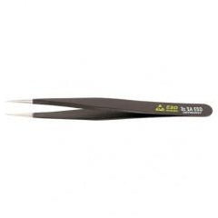 3C SA FINE ROUNDED SHORTER TWEEZERS - Industrial Tool & Supply
