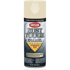 Krylon - Almond (Color), Gloss, Rust Proof Enamel Spray Paint - 25 Sq Ft per Can, 12 oz Container, Use on Wood, Metal - Industrial Tool & Supply