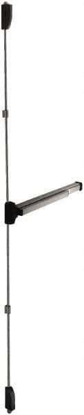 Falcon - Nonhanded, Surface Vertical Rod - Aluminum Finish, 30 to 36" Door Width, Grade 1 - Industrial Tool & Supply