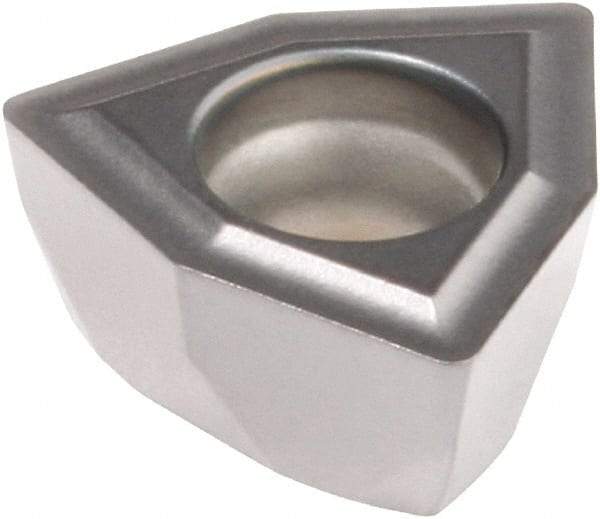 Kennametal - DFT070408 GD Grade KCU40 Carbide Indexable Drill Insert - TiN/TiAlN Finish, Trigon, 12mm Inscribed Circle - Industrial Tool & Supply