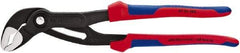 Knipex - 12" OAL, 2-3/4" Max Capacity, 30 Position Water Pump Tongue & Groove Pliers - V-Jaws, Ergo Dual Component Cushion Grip Handles - Industrial Tool & Supply