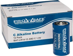 PRO-SAFE - Size C, Alkaline, Standard Battery - 1.5 Volts, Flat Terminal, LR14 - Industrial Tool & Supply
