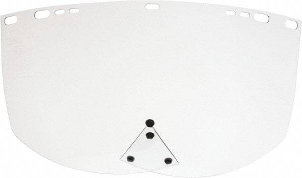 Jackson Safety - Clear Acetate Face Shield - 9" High x 19" Wide x 1.01mm Thick, Compatible with Jackson 170-B Headgear - Industrial Tool & Supply