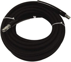 Value Collection - 50' Long, 3/8" Fitting, Male Rigid x Male Swivel Fitting, -40 to 310°F, Synthetic Rubber High Temp & High Pressure Hose - 3/8" Inside x 5/8" Outside Diam, Black, 3,000 psi - Industrial Tool & Supply