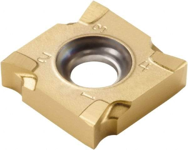 Seco - SNHQ120712 M07 Grade F40M Carbide Milling Insert - TiAlN/TiN Finish, 0.277" Thick, 1/2" Inscribed Circle, 0.047" Corner Radius - Industrial Tool & Supply