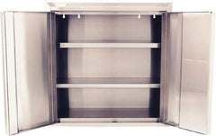 Jamco - 2 Shelf Wall Storage Cabinet - Stainless Steel, 30" Wide x 12" Deep x 30" High - Industrial Tool & Supply