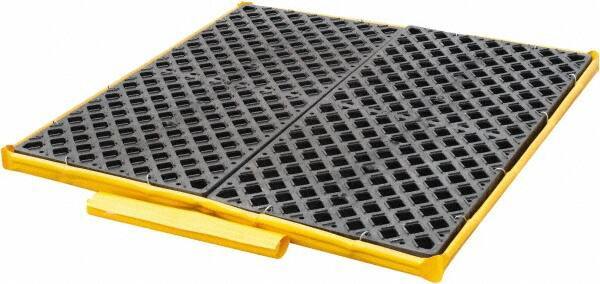 UltraTech - 66 Gal Sump, 6,000 Lb Capacity, 4 Drum, Polyethylene Spill Deck or Pallet - 54" Long x 25" Wide x 6" High, Low Profile, 2 x 4 Drum Configuration - Industrial Tool & Supply