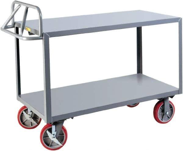 Little Giant - 3,600 Lb Capacity, 30" Wide x 65-1/2" Long x 42" High Shelf Cart - 2 Shelf, Steel - Industrial Tool & Supply