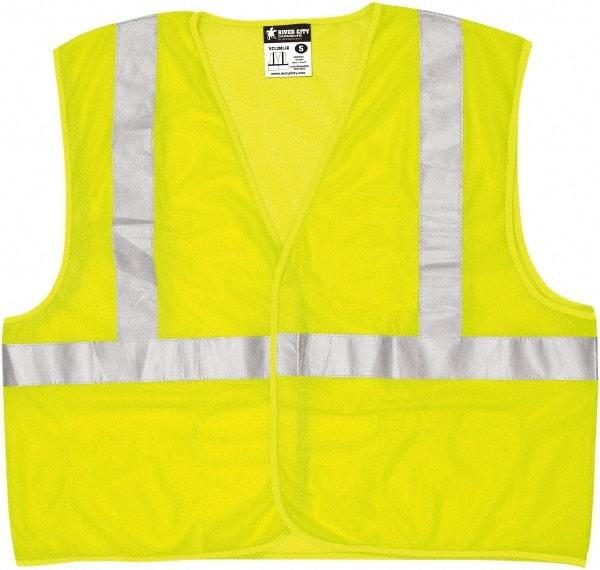MCR Safety - Size 4XL Flame Resistant/Retardant Lime Mesh General Purpose Vest - 28.4" Chest, ANSI 107-2015, Hook & Loop Closure, 3 Pockets, Polyester - Industrial Tool & Supply