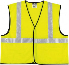 MCR Safety - Size 4XL Flame Resistant/Retardant Lime Solid General Purpose Vest - 28.4" Chest, ANSI 107-2015, Hook & Loop Closure, 3 Pockets, Polyester - Industrial Tool & Supply