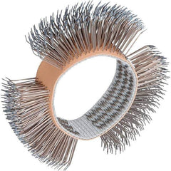 Dynabrade - 4" OD, Bent Filament Wheel Brush - 3/4" Face Width - Industrial Tool & Supply