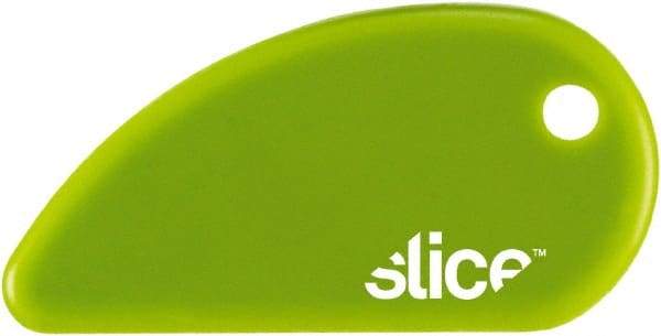 Slice - Fixed Safety Cutter - 62mm Blade, Green Non-Slip Comfort Handle, 1 Blade Included - Industrial Tool & Supply