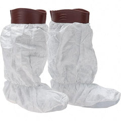 Dupont - Size XL, Tyvek IsoClean, PVC Boot Cover - White, Non-Chemical Resistant - Industrial Tool & Supply