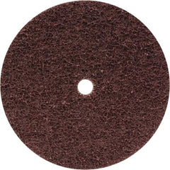 WALTER Surface Technologies - 4-1/2" Medium Grade Aluminum Oxide Deburring Disc - 7/16" Center Hole, Hook & Loop Connection, Maroon, 11,000 Max RPM - Industrial Tool & Supply