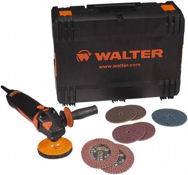 WALTER Surface Technologies - 4-1/2" Pad Diam, 2,000 to 7,000 RPM, 13.5 Amp, Handheld Electric Polisher - 120 Volt - Industrial Tool & Supply