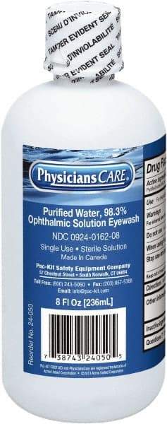 PRO-SAFE - 16 oz, Disposable Eyewash Single Refill Station - Approved by FDA - Industrial Tool & Supply