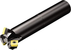 Sandvik Coromant - 25.5mm Cut Diam, 25mm Arbor Hole, 6.59mm Max Depth of Cut, 60° Indexable Chamfer & Angle Face Mill - 4 Inserts, 495-09T3M-XL Insert, Right Hand Cut, Through Coolant, Series CoroMill 495 - Industrial Tool & Supply